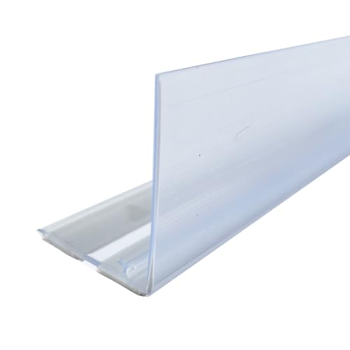 Gondola Shelf Management Clear Front Fence Acrylic Plastic with Adhesive Strip 48" W x 1.5" H x 1.25" D (50 Pack) - size: 50 Pack
