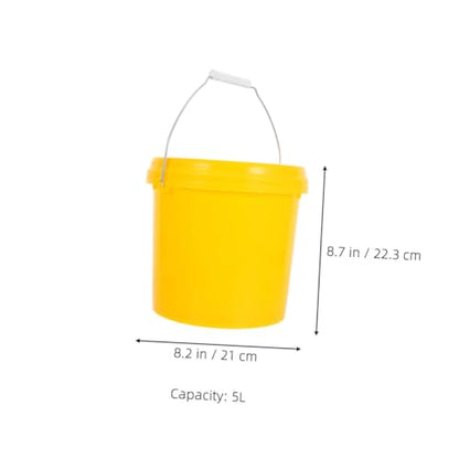 Heavy Duty Plastic Bucket with Lid Portable Water and Food Storage Container for Household Use Leak Resistant Design Space Saving Stackable Pail with Handle Versatile