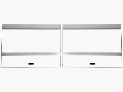 H2Pro 48x18 Glass Canopy 2 Piece Set for 75/90/110 Gallon Aquarium Fish Tank (22.08 x 16.57 x 0.16in)