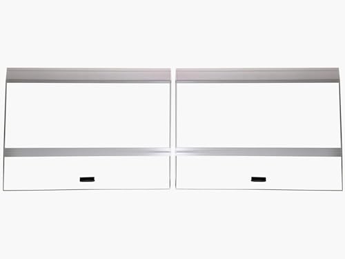 H2Pro 48x18 Glass Canopy 2 Piece Set for 75/90/110 Gallon Aquarium Fish Tank (22.08 x 16.57 x 0.16in)