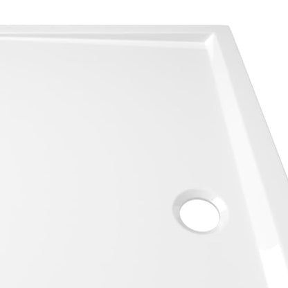 vidaXL Rectangular ABS Shower Base Tray Home Indoor Bath Bathroom Hardware Fixture Plumbing Low Threshold Shower Tray Bath Pan Base White 35.4" - color: White, size: 31.5" x 35.4"