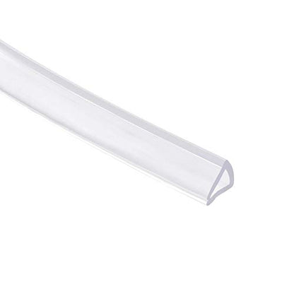 uxcell Trim Seal, PVC U-Seal Channel Edge Protector Sheet, Fits 3-5mm Edge 1Meter/3.28Ft Length, 0.28" Height Transparent