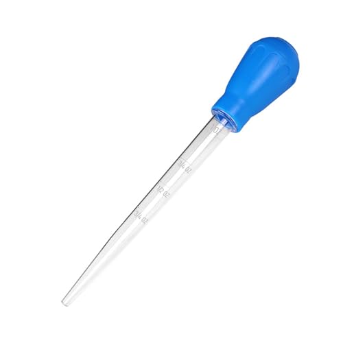 Aquarium Feeder Pipette with Dual Scale & Safe Rubber Tip, Multi-Function Fish Tank Siphon for Cleaning, Feeding and Water Changing - 11.42 Inch - size: 11.42 inch