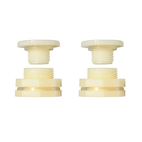 1-1/4" ABS Bulkhead Water Tank Connector Adapter Fitting Thru-Bulk Pipe Fitting (Pack of 2) - size: 1.25 Inch, style: Set of 2