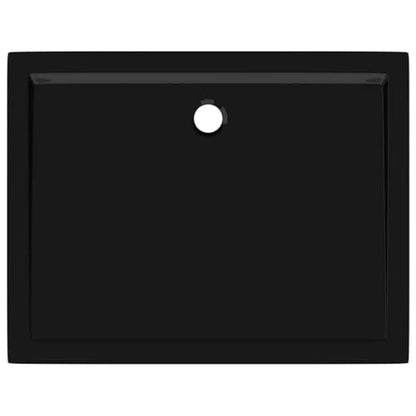 vidaXL Rectangular ABS Shower Base Tray Home Indoor Bath Bathroom Hardware Fixture Plumbing Low Threshold Shower Tray Bath Pan Base Black 31.5"x39.4" - color: Black, size: 31.5"x 39.4"