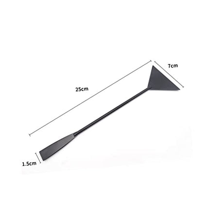 Mikikit Aquarium Plant Shovel Short Stainless Steel Shovel for Grass Waterweed Aquatic Maintenance Cleaning Tool