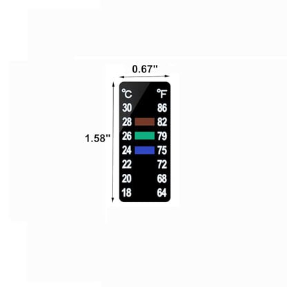 AQUANEAT 6 PCS Aquarium Thermometer Strips, Fish Tank Thermometer Sticker, Terrarium Water Temperature Test (1.58" x 0.67")