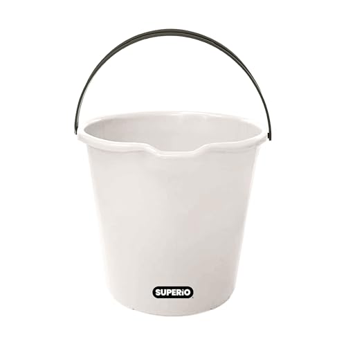 Superio Plastic Cleaning Bucket for Home, 2 Gallon Pail for Mopping with Large Spout - Bucket for Floor Mopping, Car Wash - Bowls for Camping, Fishing