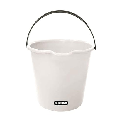 Superio Plastic Cleaning Bucket for Home, 2 Gallon Pail for Mopping with Large Spout - Bucket for Floor Mopping, Car Wash - Bowls for Camping, Fishing