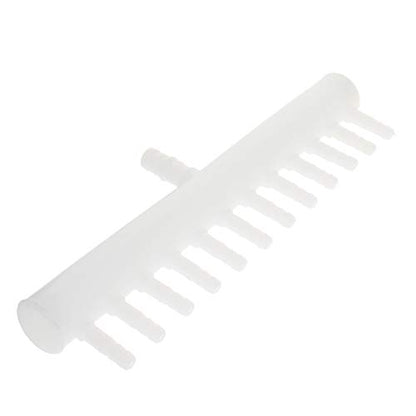 MroMax 8mm/0.31" to 4mm/0.16" Aquarium Air Line Tubing Splitter Connector Fish Tank Plastic Air Flow Divider Oxygen Splitter Lever Valve, 12 Way 1Pcs - size: 1pcs 12 Way