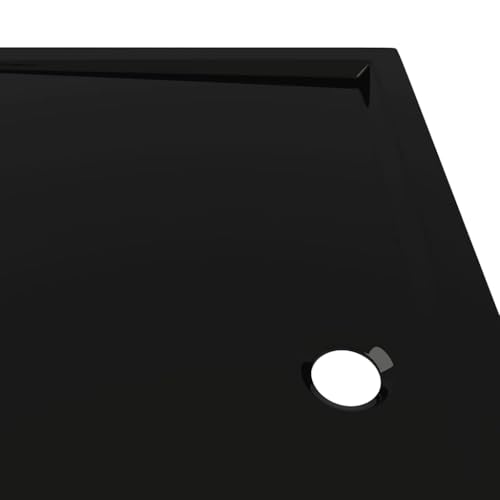 vidaXL Rectangular ABS Shower Base Tray Home Indoor Bathroom Hardware Fixture Plumbing Low Threshold Shower Tray Bath Base Black 35.4" - color: Black, size: 31.5" x 35.4"