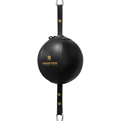 Meister SpeedKills Double-End Leather Speed Bag w/Bungees & Lightweight Latex Bladder - style: Large (9.0")