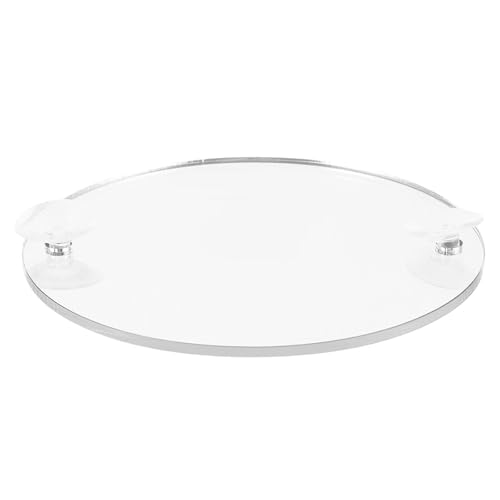 KESYOO Acrylic Mirror for Aquarium Betta with Double Suction Cup, Diameter 9 cm, Training Mirror for Betta Fishes, Decoration for Small Fish Tank, Freshwater Tank Accessory - size: 9.00X9.00X1.00CM