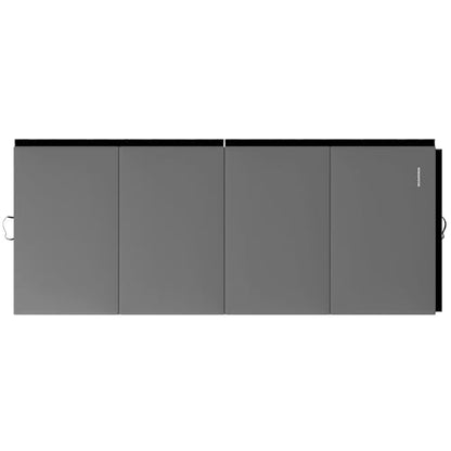 BalanceFrom 2-Pack 10x4 Feet 4-Panel Folding Gymnastics Mat, Gray – 2-Inch Thick Pad with Vinyl Surface and Carrying Handles for Tumbling, Yoga, Pilates, Home Workouts, and Martial Arts