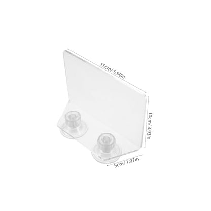 Aquarium Floating Shelf: Fish Tank Acrylic Ledge Plants Holder with Suction Cup - 5.9x4x2in Transparent Ledge for Aquarium Coral Aquatic Plants Moss - size: 15.00X10.00X5.00CM