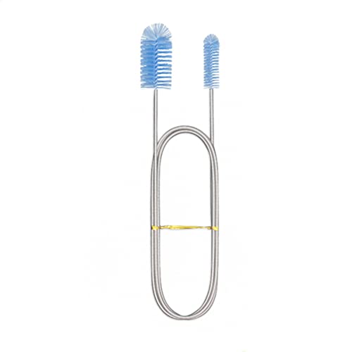 Aquarium Filter Hose Brush, Stainless Steel Long Tube Cleaning Brush, Nylon Tube Brush for Fish Tank, Home Kitchen, Glasses Drinking Straws