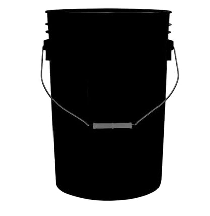 Large 6 Gallon Food Grade BPA Free Made in USA Plastic Bucket Pail with Yellow Screw On Double Gasket Air Tight Lid (Pack of 2)
