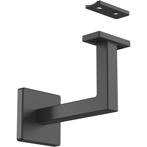 National Hardware N830-524 Reed Handrail Bracket 3-5/16 in Matte Black Surface Mount Stair Railing Hardware for Indoor Stairs Banister with Mounting Hardware and Instructions Included - color: Matte Black, size: 1 Count (Pack of 1)