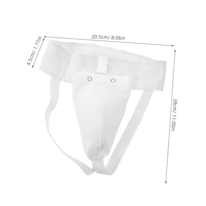 GALPADA Wear-Resistant Breathable Groin Protector Guard for Men Professional Crotch Guard for Boxing Combat Sports and Daily Exercise Comfortable Anti-Friction Design in White