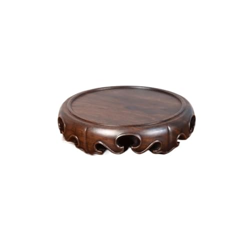 Stool for Plant Solid Wood Round Solid Base Vase Fish Tank Crafts Buddha Statue Ceramic Incense Burner Solid Wood Bottom Pad Display Pedestals