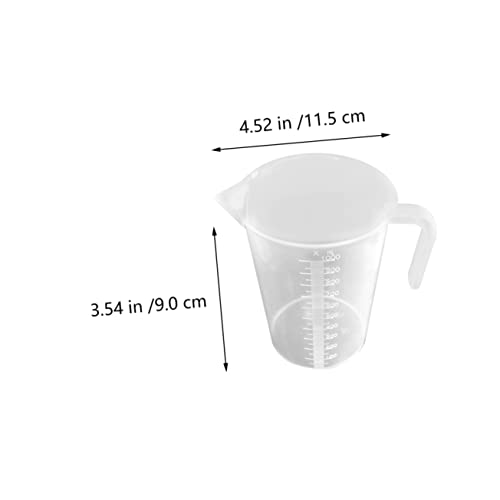Hemobllo 1Pc Thickened Aquarium Scale Measuring Cup Liquid Water Changing Cup for Fish Feeding Construction with Spout for Accurate Measurement for Home