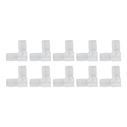 90 Degree Hose Elbow, Plastic Tubing Connectors 90 Degree Equal Barbed Joint Adapter L Shape 10Pcs Elbow Hose Barb Plastic Fitting Aquarium Tubing Connectors for Aquarium (10mm) - size: 10mm, style: 10mm