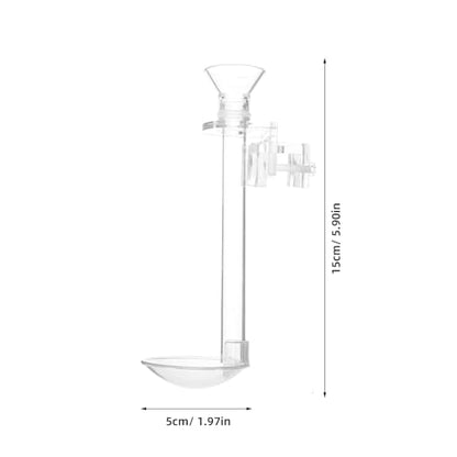 Abaodam 1Set Fish Tank Acrylic Shrimp Feeder Gadget with Cleaning Brush Transparent Design for Easy Viewing Suitable for Aquarium Convenient Installation