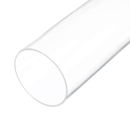 18" Clear Plastic Rigid Pipe 66mm ID x 70mm OD (2.6" ID x 2 3/4" OD) Acrylic Round Tubing, [for Plumbing, Hydraulics, Aquarium] - size: 2.6" x 2 3/4"