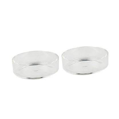 BESPORTBLE 3pcs Round Shrimp Feeding Bowl Aquarium Shrimp Feeder Dish Glass Bowl Crystal Supplies Pet Food - size: Size 1