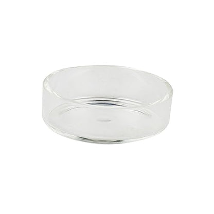 SUPVOX 3pcs Round Crystal Shrimp Feeding Bowl Delicate Glass Dish for Shrimp Tanks Multi-Purpose Feeder for Fish and Reptiles Decorative Pet Food Bowl - size: Size 1
