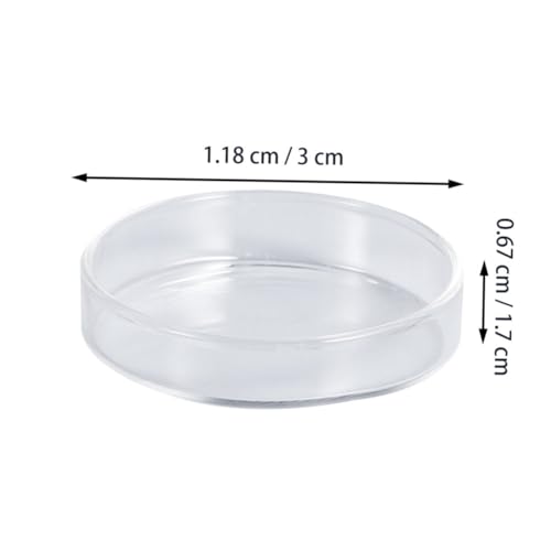 BESPORTBLE Clear Glass Shrimp Feeding Bowl Durable Crystal Dish for Fish Tank Floating Feeder for Shrimp and Fish Multi-Purpose Ornamental Supply for Aquatic Pets