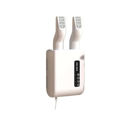Electric Shoe and Boot Dryer, Fast Drying Compact Easy-to-Use Shoe Warmer, Timer 1/2/3H, 360° Even Heat Distribution - color: White