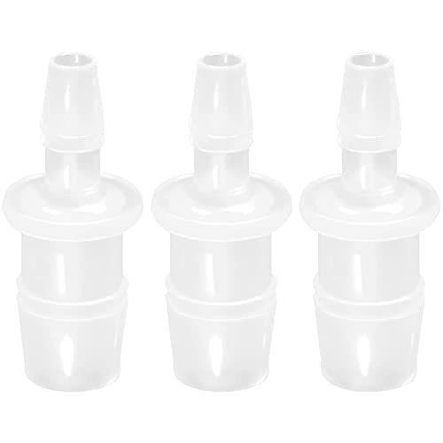 Plastic Hose Barb Reducer Pipe Fittings, 3/8" to 5/16" Hose ID Connectors Joint Splicer Mender Adapter Union Boat Water Air Aquarium O2 Fuel (Pack of 3) - size: 3/8"-5/16", style: 3