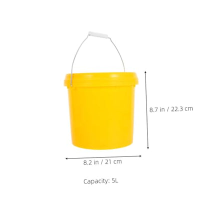 Plastic Storage Bucket with Lid and Handle Durable Multi Purpose Container for Food Liquid and Household Use Stackable Leak Resistant Space Saving Design