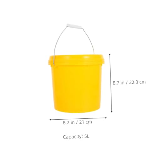 Heavy Duty Food Grade Bucket with Leakproof Lid and Handle Portable Water Storage Container for Household Use for Rice Cereal and Liquid Storage
