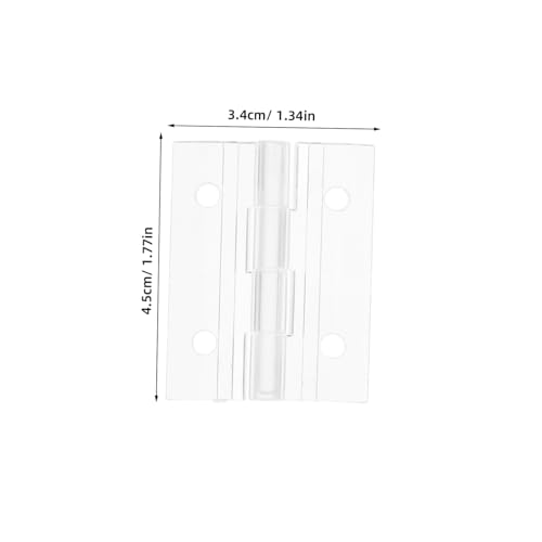 MAGICLULU 2Sets Clear Folding Acrylic Hinges for Jewelry Box Cabinet Furniture Transparent Hinges with Design for Easy Installation Crafts Aquarium Covers