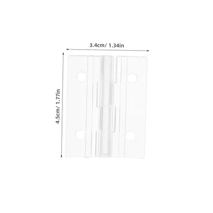 MAGICLULU 2Sets Clear Folding Acrylic Hinges for Jewelry Box Cabinet Furniture Transparent Hinges with Design for Easy Installation Crafts Aquarium Covers