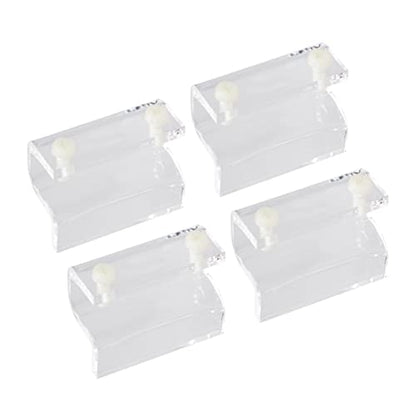 Aquarium Support Brackets 4pcs Acrylic Fish Tank Cover Holder Easy to Install Suitable for Open Ribs Tanks (White)