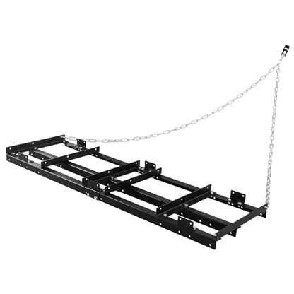 Drag Harrow Driveway Grader, 6FT Driveway Drag for Gravel Power Rake, Tow Behind Lawn Rake for ATV, UTV, Tractor, Mower, Yard Lawn Leveling Tool for Gravel, Sand, Soil and Hay