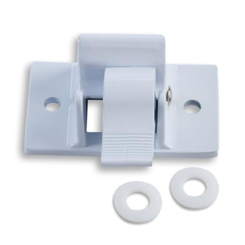 2PC 3104653.005 RV Awning Bottom Mounting Bracket White | Steel & aluminum build, rust-proof, with sealing gasket, fits 8300 8500 9000 awnings