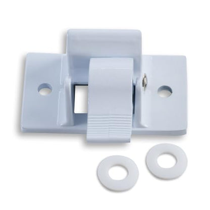 2PC 3104653.005 RV Awning Bottom Mounting Bracket White | Steel & aluminum build, rust-proof, with sealing gasket, fits 8300 8500 9000 awnings