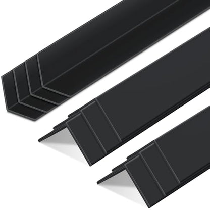 10 Pcs Wall Corner Protector Guards, Vinyl 3/4 x 48 Inches Corner Trim Molding, Avoid Scratching Scuffs, Ease Install and Cleaning for Door Countertop Furniture Cabinet Protection, Black