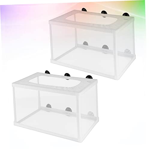 BESPORTBLE 2pcs Fish Net Fry Hatchery Incubator with Cups for Aquarium Isolation Box for Breeding Fish Increases Survival Rate
