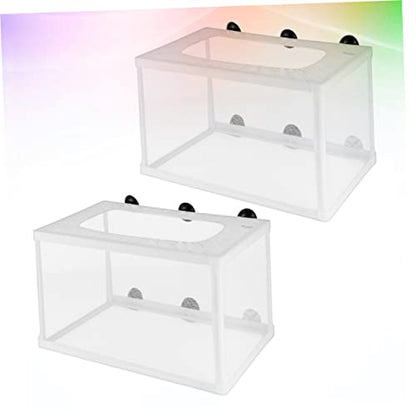 BESPORTBLE 2pcs Fish Net Fry Hatchery Incubator with Cups for Aquarium Isolation Box for Breeding Fish Increases Survival Rate