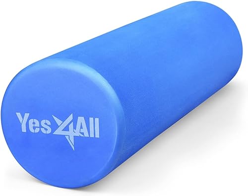 Yes4All EVA Firm Foam Roller for Back - Round Back Roller for Exercise, Yoga & Pilates 12/18/24/36 inch - color: A. Blue, size: 18-inch, style: 18-inch
