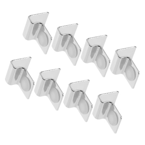 Hemoton 8pcs Rimless Tank Lid Clips Stainless Steel Aquarium Cover Support for Glass Lids Reliable Safe Fish Tank Holders for Aquariums Enhancing Stability