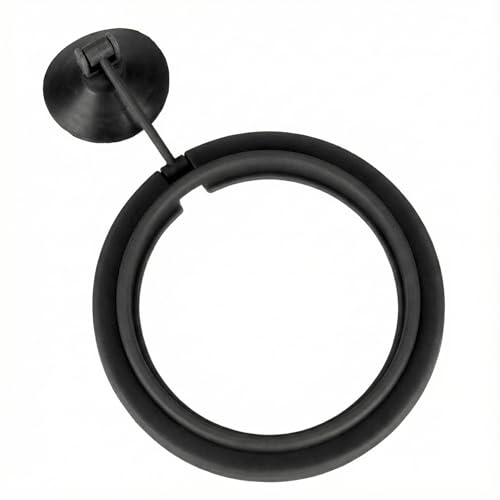 Aquarium Feeding Ring with Suction Cup Holder, Floating Fish Food Circle for Tanks, Black 1 Pack, Turtle Feeding Ring for More Controlled Pellets and Flakes