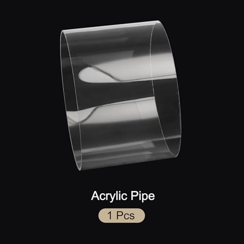 6" Clear Plastic Rigid Pipe 214mm ID x 220mm OD (8.4" ID x 8.7" OD) Acrylic Round Tubing, [for Plumbing, Hydraulics, Aquarium] - size: 8.4" x 8.7"