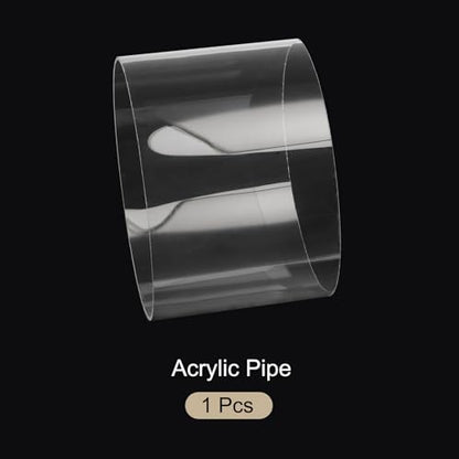 6" Clear Plastic Rigid Pipe 214mm ID x 220mm OD (8.4" ID x 8.7" OD) Acrylic Round Tubing, [for Plumbing, Hydraulics, Aquarium] - size: 8.4" x 8.7"