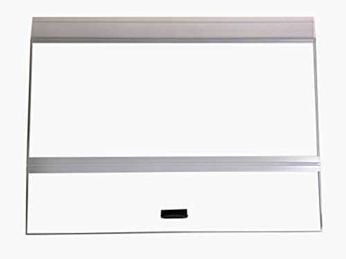 H2Pro 48x18 Glass Canopy 2 Piece Set for 75/90/110 Gallon Aquarium Fish Tank (22.08 x 16.57 x 0.16in)